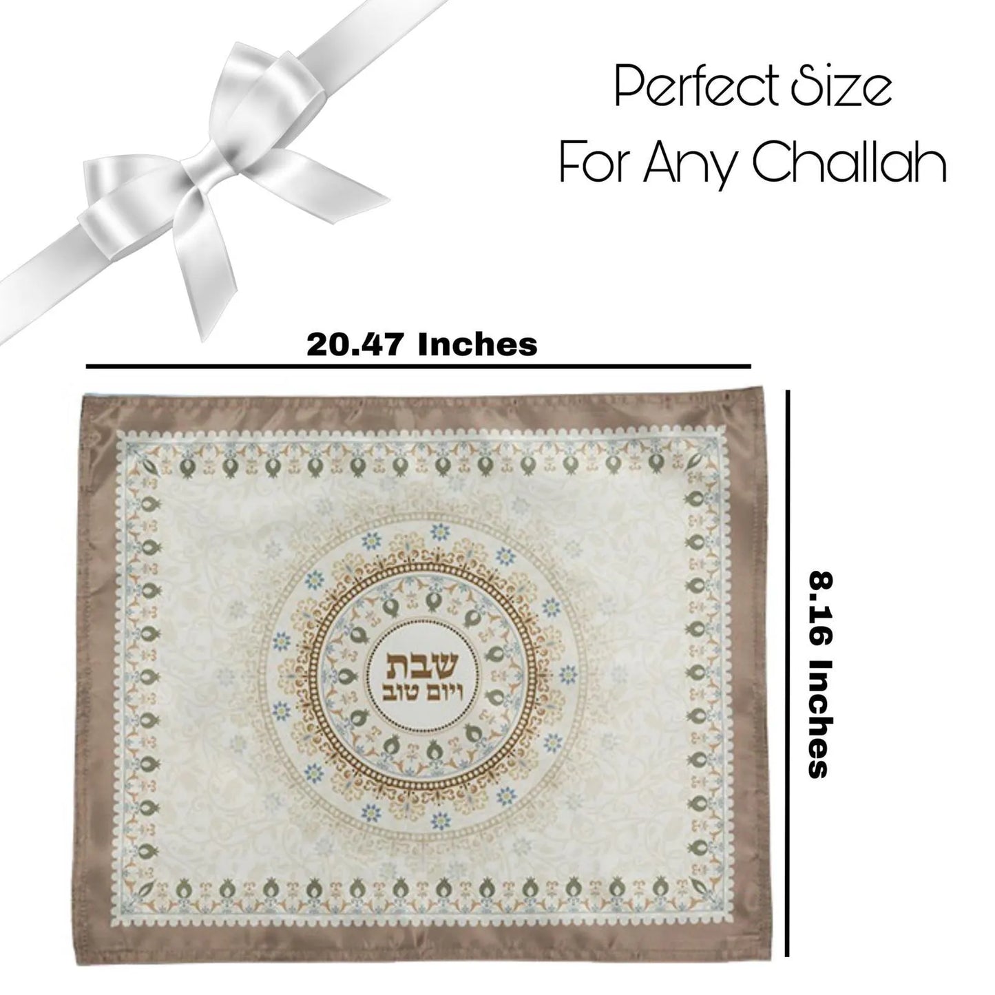 Elegant Fabric Challah Cover Shabbat Luxury Covering For Challa With Plastic Cover Home Blessing Jewish Judaica Home Gifts