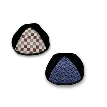 Black Embroidered Boys’ Kippah – Stylish Yarmulke with Unique Design, Ideal for Special Occasions