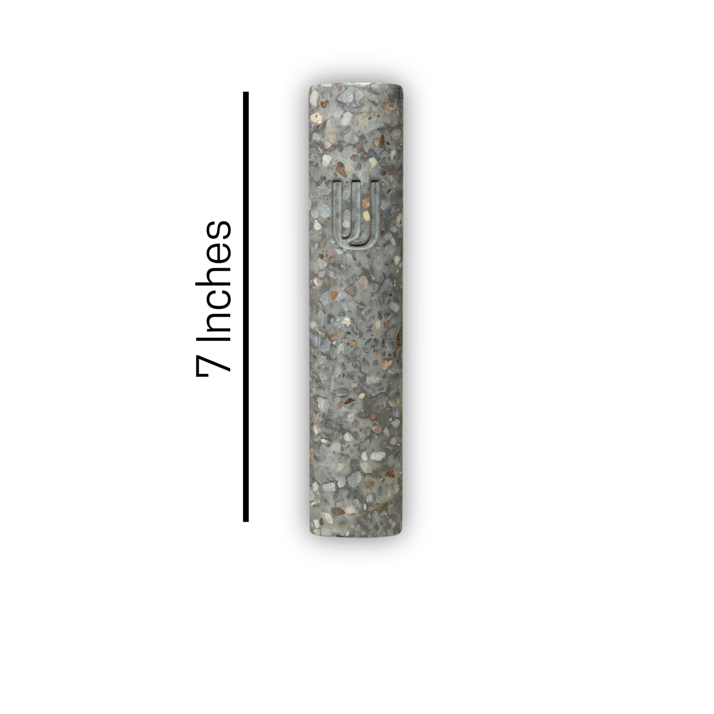 Terrazzo Mezuzah Case 7” | Exclusive Stone Design | Easy Install Jewish Gift | Home Blessing & Protection