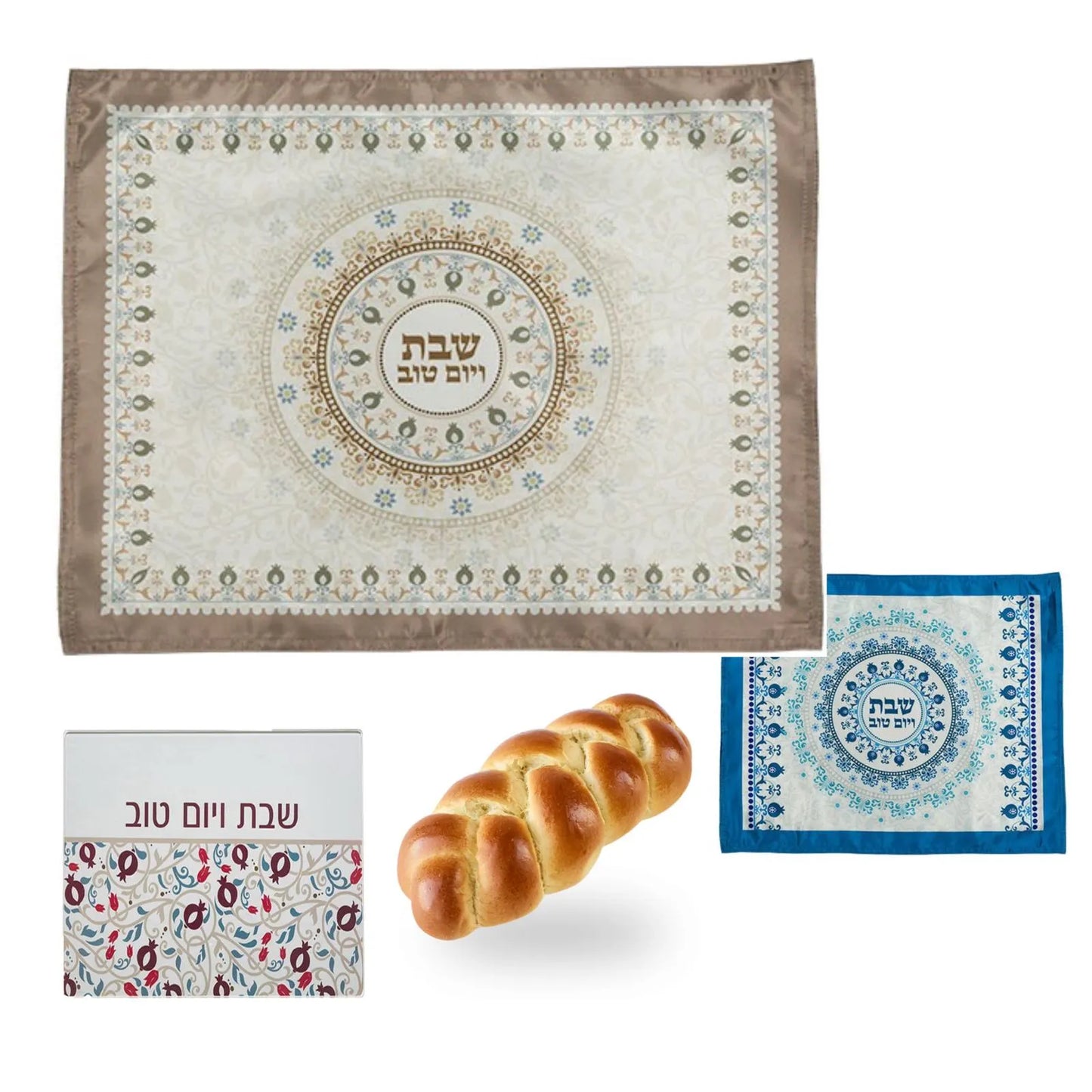 Elegant Fabric Challah Cover Shabbat Luxury Covering For Challa With Plastic Cover Home Blessing Jewish Judaica Home Gifts