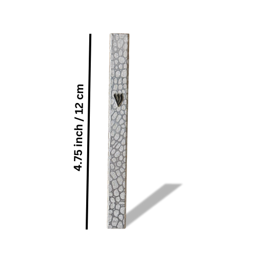 Silver Aluminum Mezuzah Case | Bubble Design | Weatherproof Judaica | Door Mezuzah Cover for Home Blessing & Protection